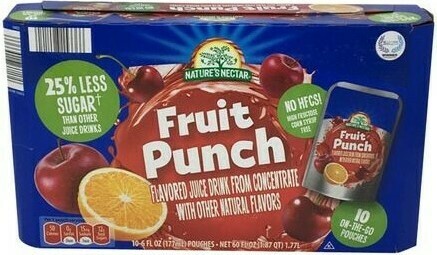 Juice Pouches 10ct     Fruit Punch