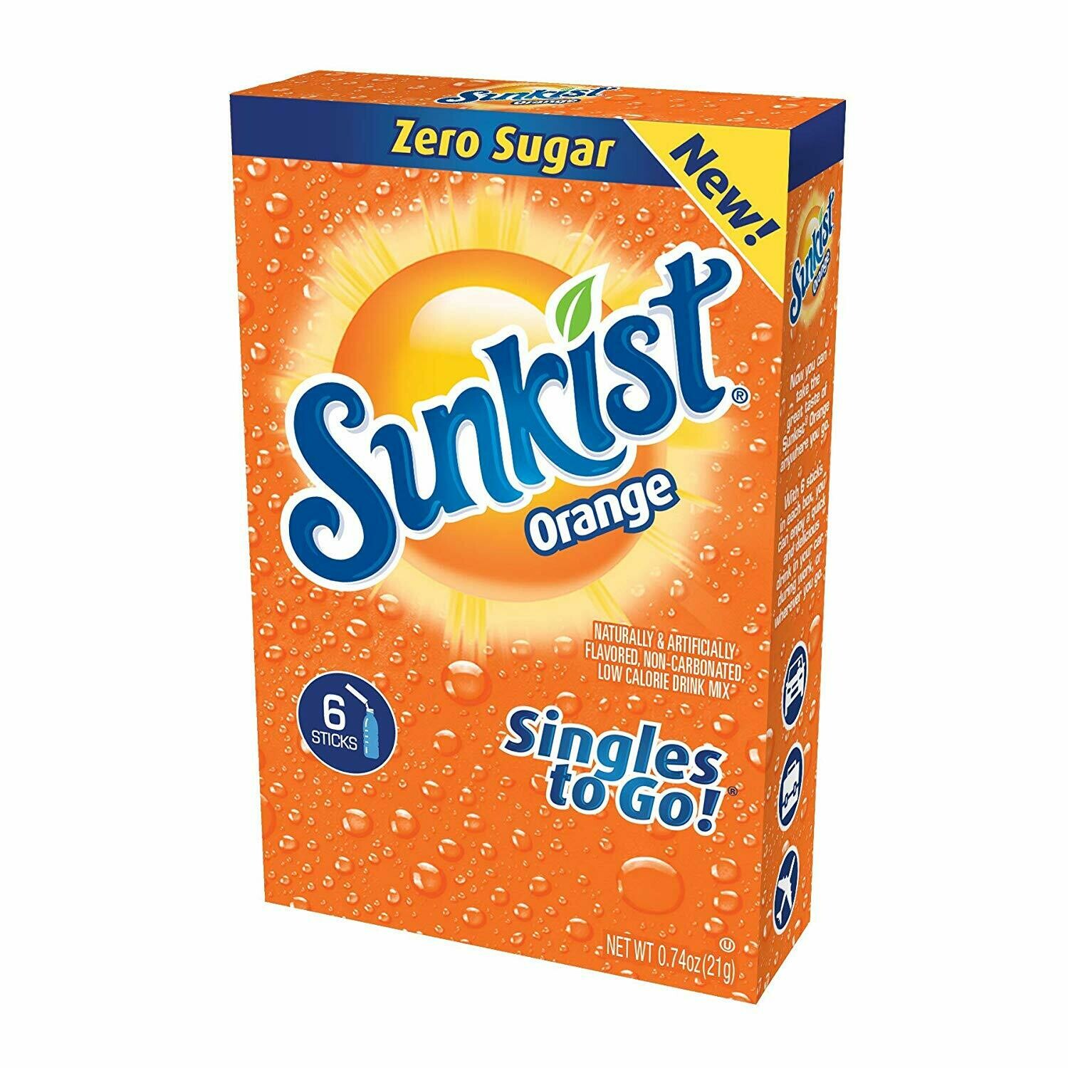Sunkist Singles to Go! 6ct (add to 16.9oz water)     Orange