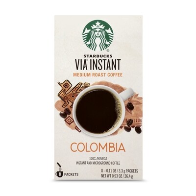 Starbucks VIA Instant sticks     Columbia 8ct