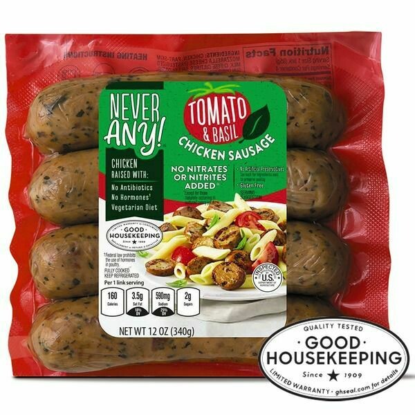 Never Any! Chicken Sausage - tomato basil 4ct