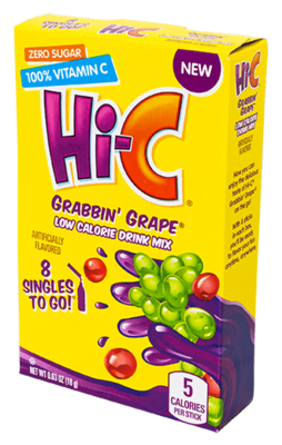 Hi-C Singles-to-Go (add to 16.9oz water)     Grabbin' Grape