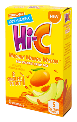 Hi-C Singles-to-Go (add to 16.9oz water)    Mashin' Mango Melon
