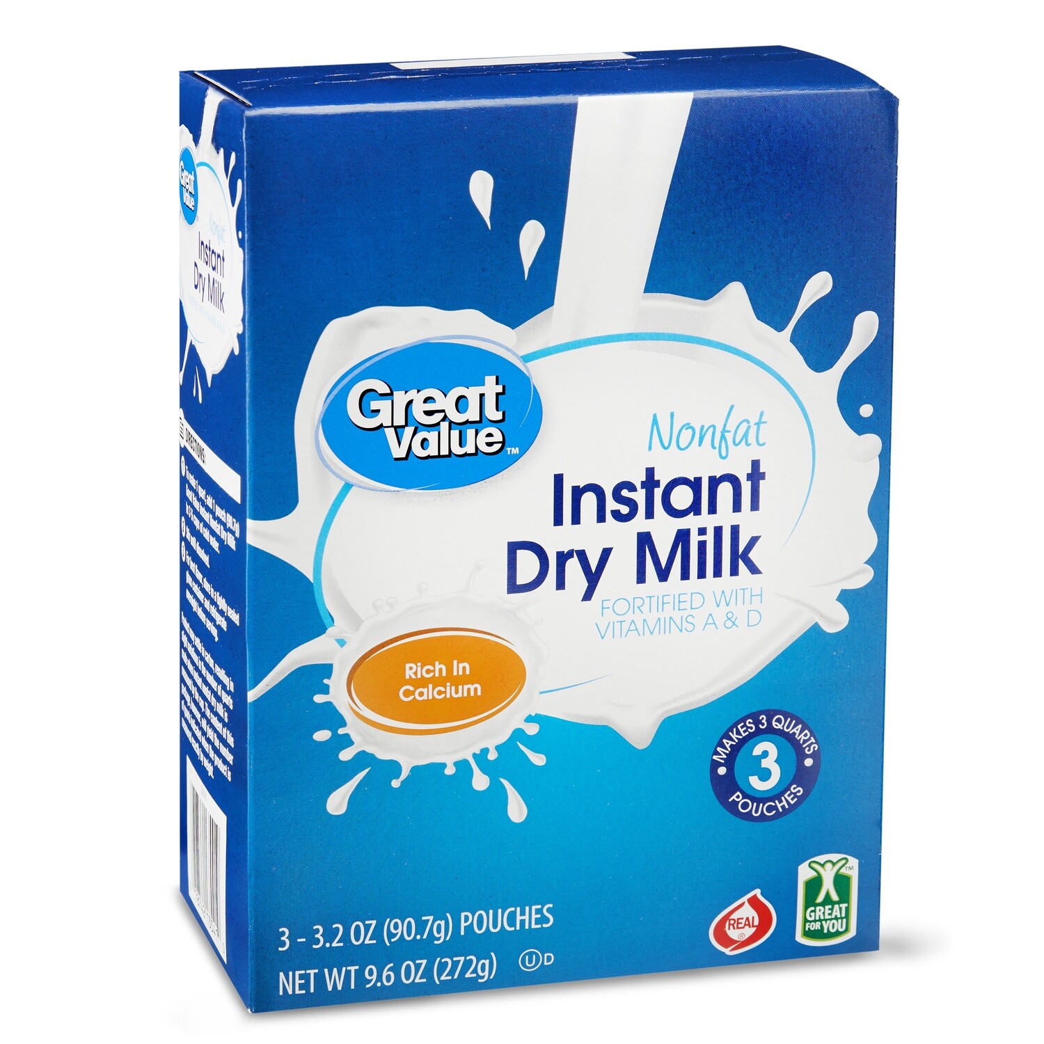 Nonfat Dry Milk - Instant     Small Pouches 3ct (makes 9 cups)