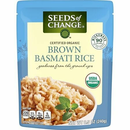 Seeds of Change Organic Rice Microwaveable Pouch - Brown Basmati Rice