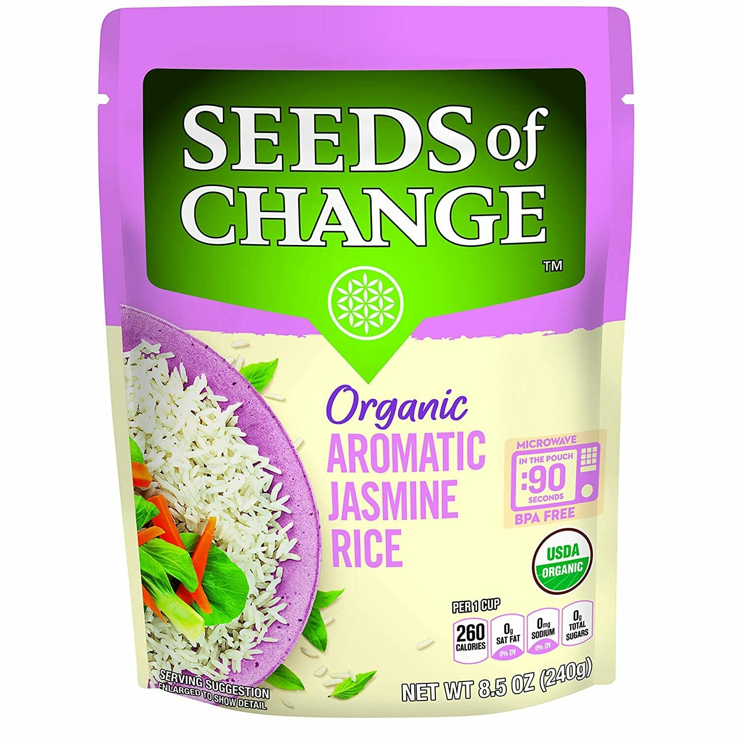 Seeds of Change Organic Rice Microwaveable Pouch - Aromatic Jasmine