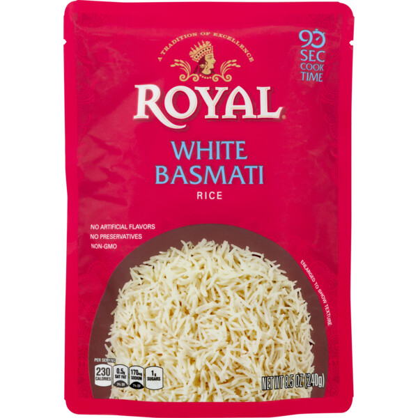Royal Heat And Eat Rice Microwave Pouches - White Basmati
