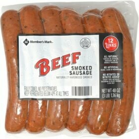 Member's Mark Smoked Sausage Links 12ct - Beef Sausage (pork casing)