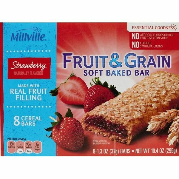Cereal Bars     Strawberry Fruit and Grain 6ct