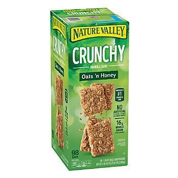 Nature Valley Crunchy Granola Bars – Oats &amp; Honey 49 pouches (98 bars)