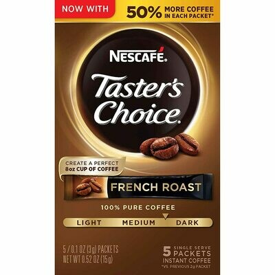 Taster&#39;s Choice Instant Coffee Sticks     French Roast 5ct