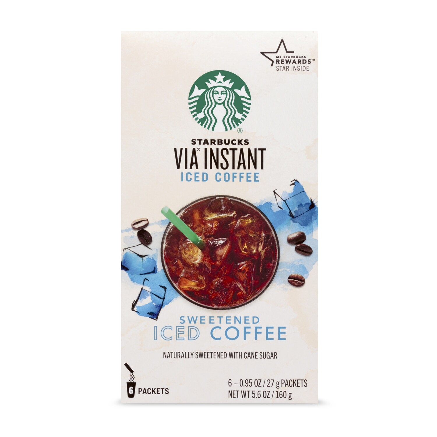 Starbucks VIA Instant sticks     Sweetened Iced Coffee 6ct
