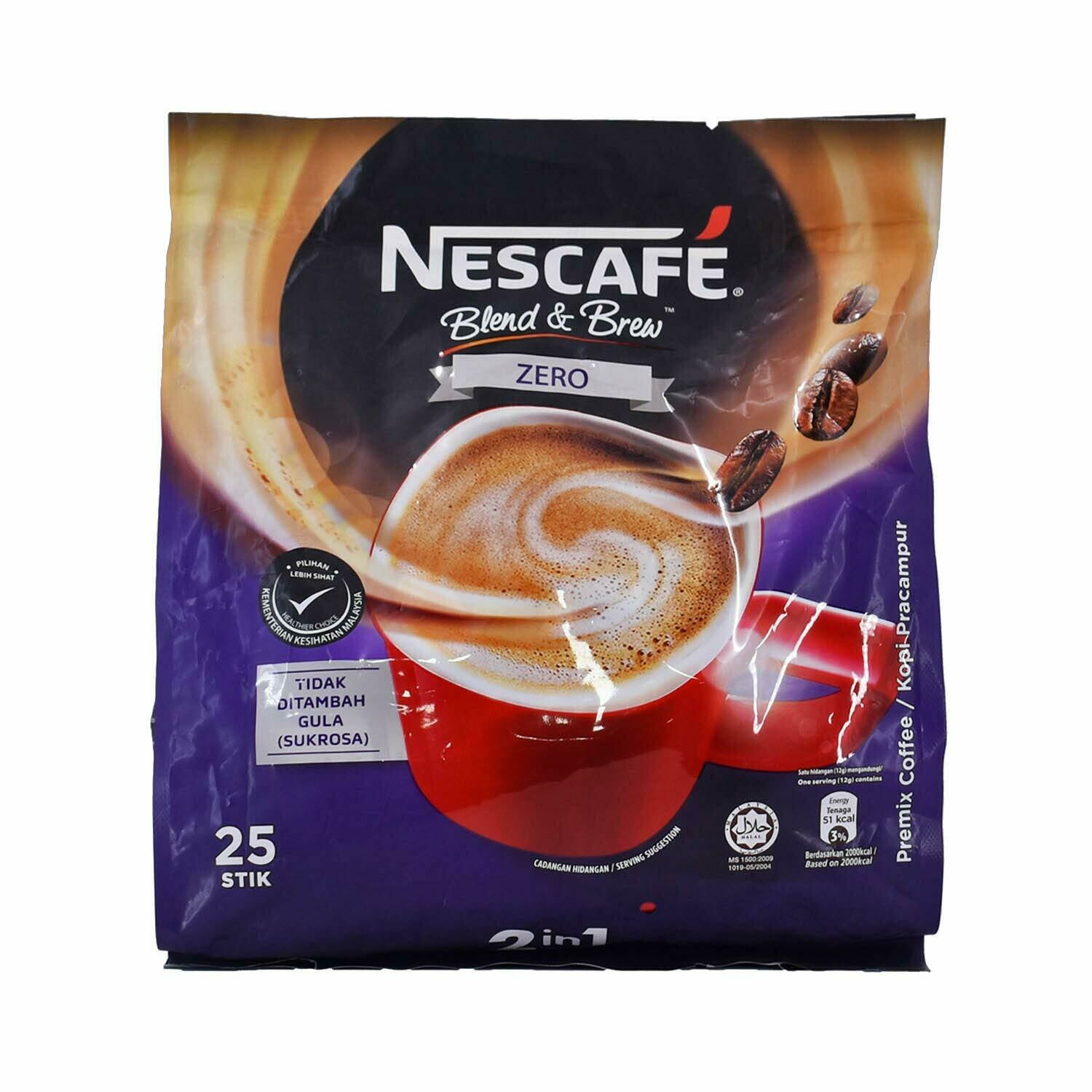 Nescafe 2-in-1 Instant Coffee Sticks Zero 25ct