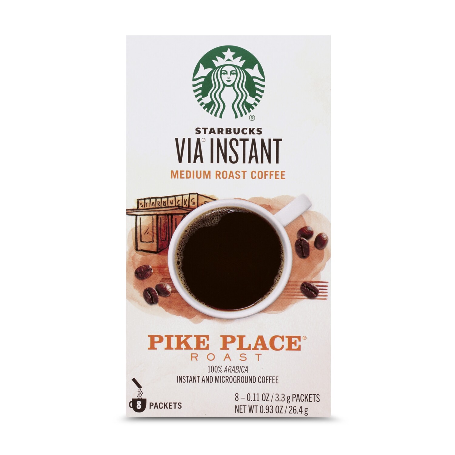 Starbucks VIA Instant sticks     Pike's Place 8ct