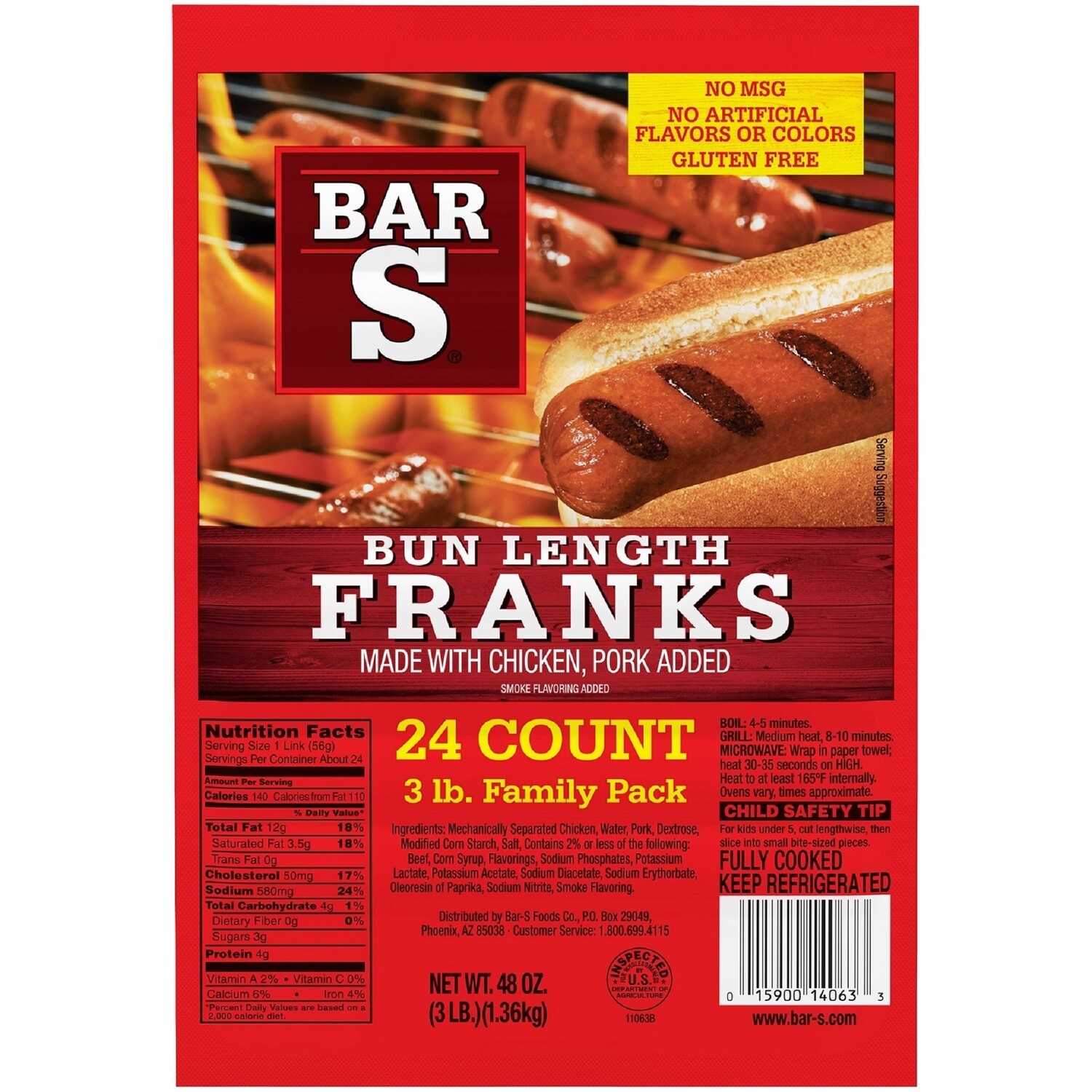Bar S Hot Dogs Family Pack (24ct)