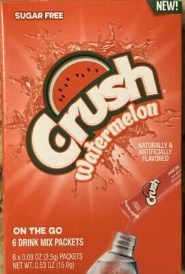 Crush 6ct - sugar free (add to 16.9oz water)     Watermelon