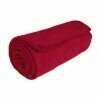 Fire-retardant Twin-sized red 100% Polyester Light-weight Fleece 80”x60” blanket