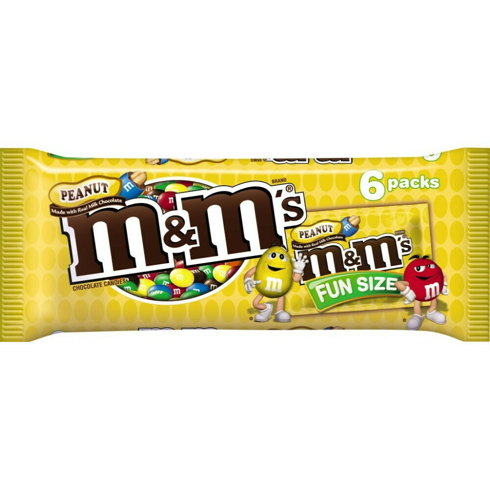 Fun Size Candy M&M Peanut 6ct