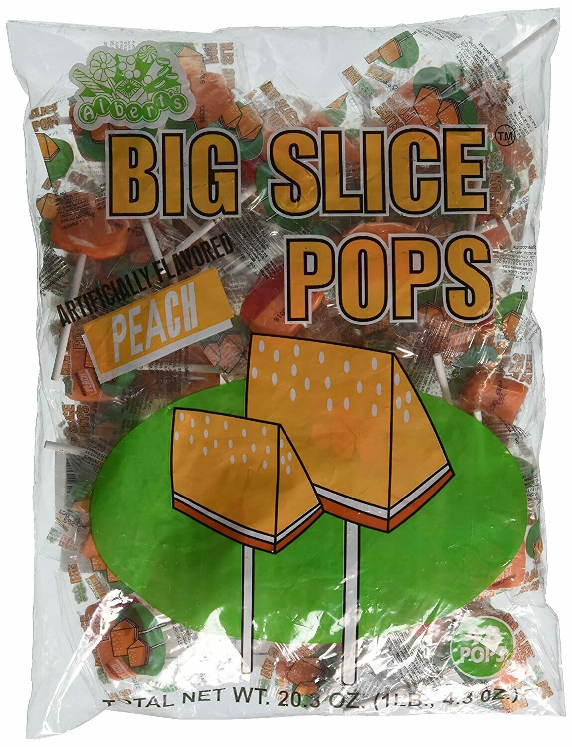 Slice Pops Suckers 48ct     Peach