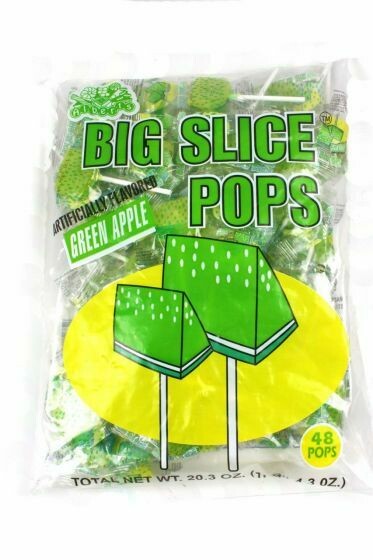 Slice Pops Suckers 48ct     Green Apple