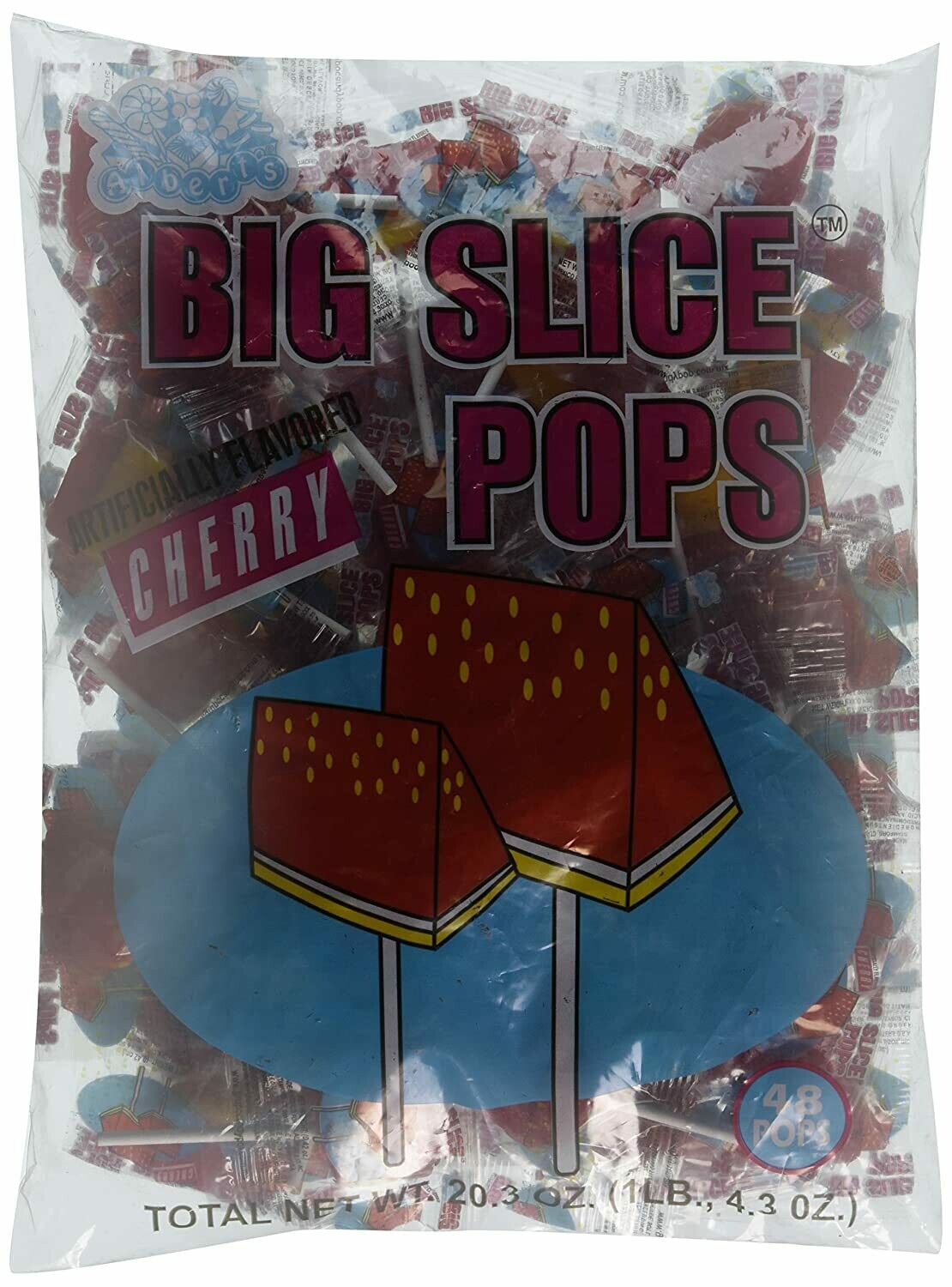 Slice Pops Suckers 48ct     Cherry