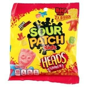 Sour Patch Kids Peg Bags     Heads