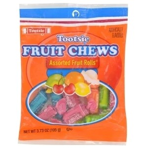 Peg Bags Tootsie Fruit Chews Assorted