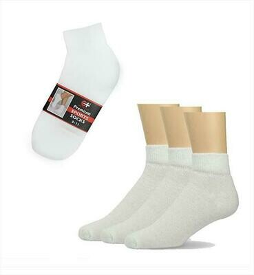 Men&#39;s Low-Cut Ankle Socks, white 3ct