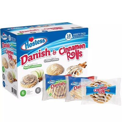 Hostess -    Danish & Cinnamon Rolls Club Pack 18ct