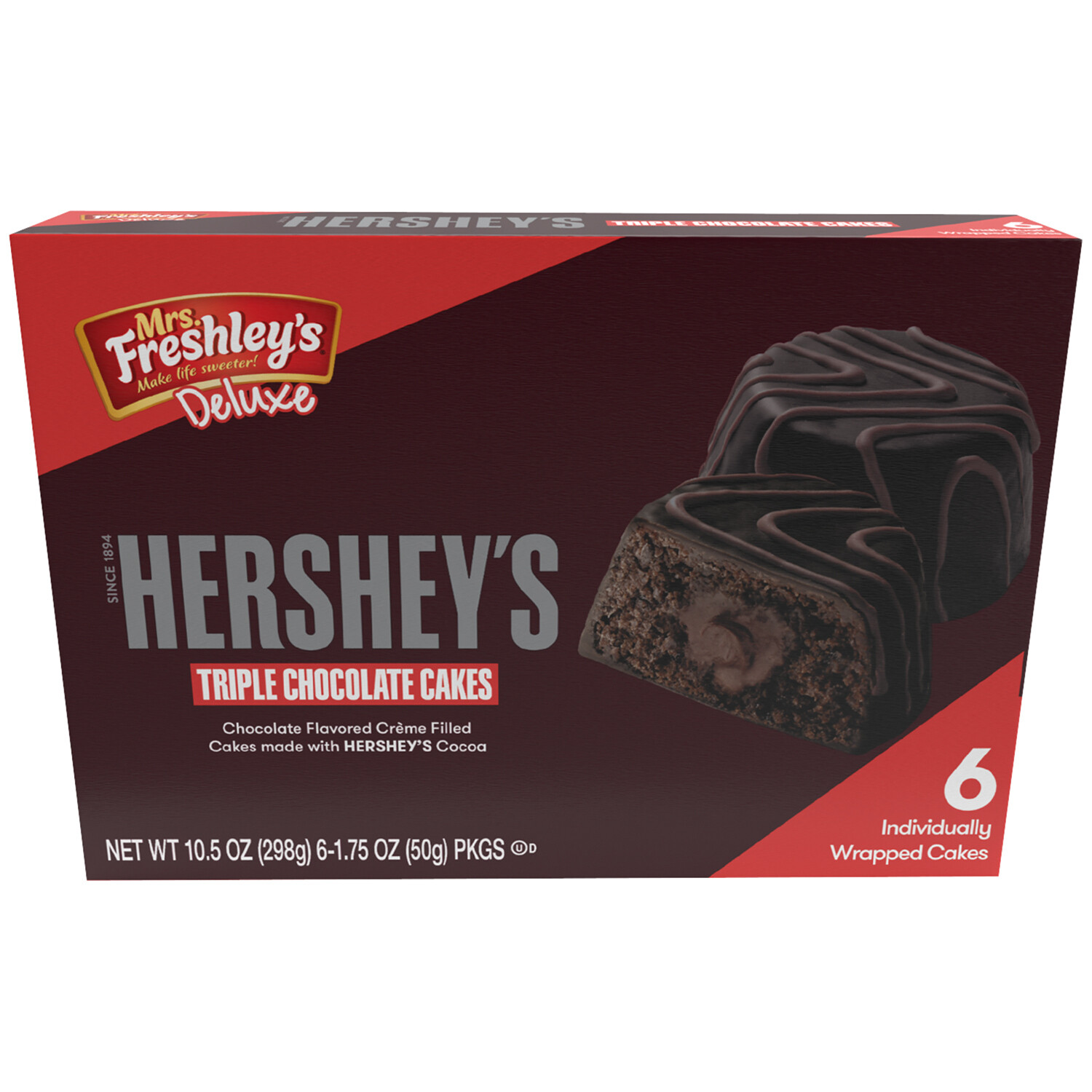 Mrs. Freshley's - Hershey Triple Chocolate Cakes 6ct