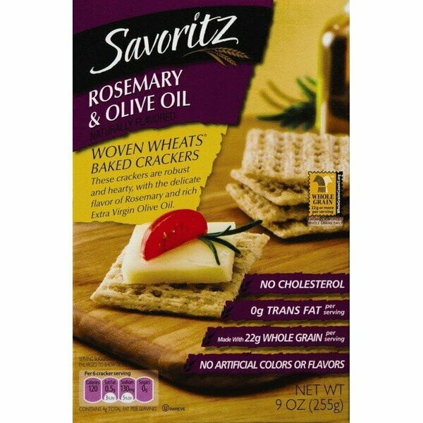 Savoritz Crackers     Rosemary Olive Oil Woven Wheat