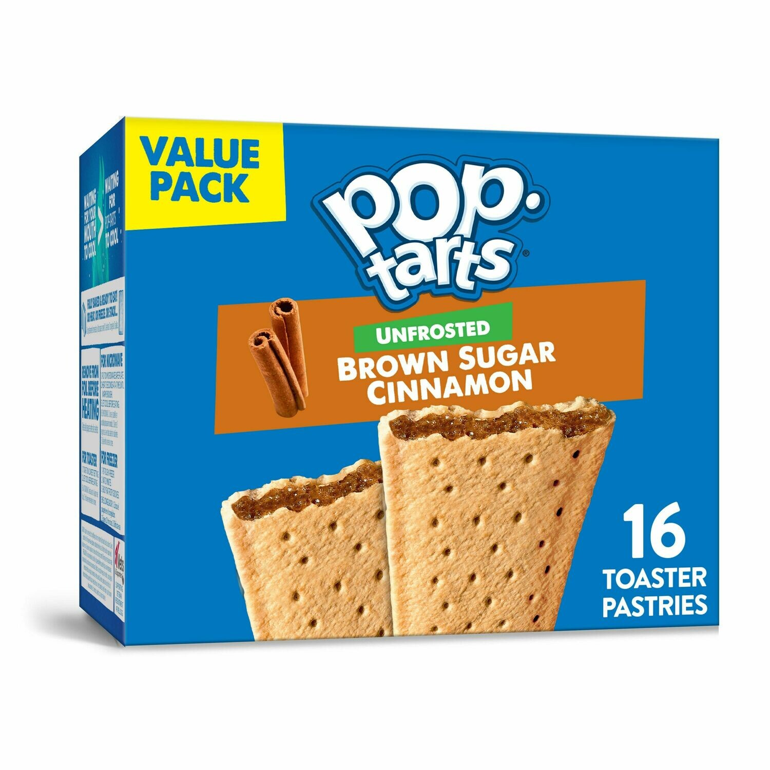 Pop Tarts 16ct Value Pack Unfrosted Brown Sugar Cinnamon