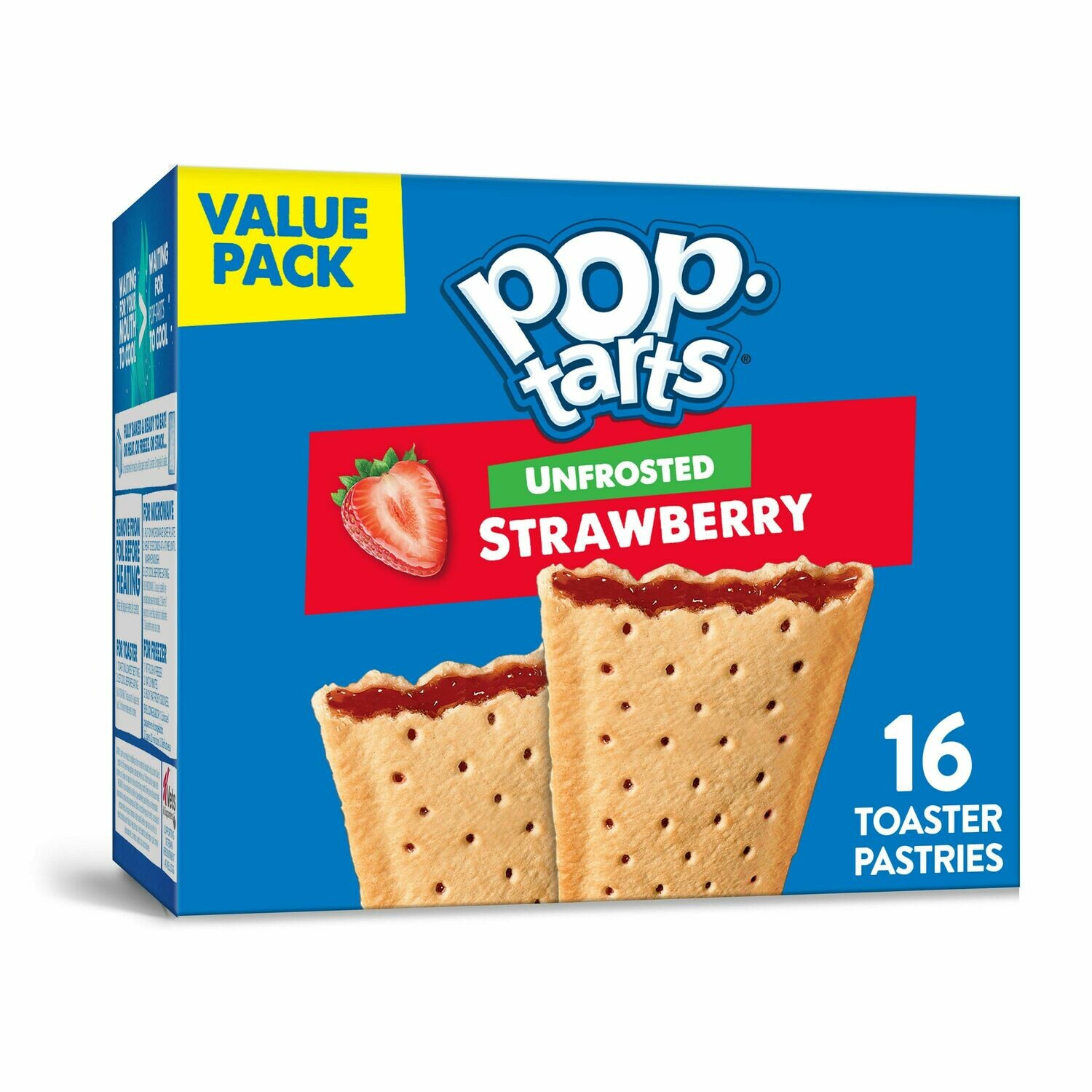 Pop Tarts 16ct Value Pack     Unfrosted Strawberry