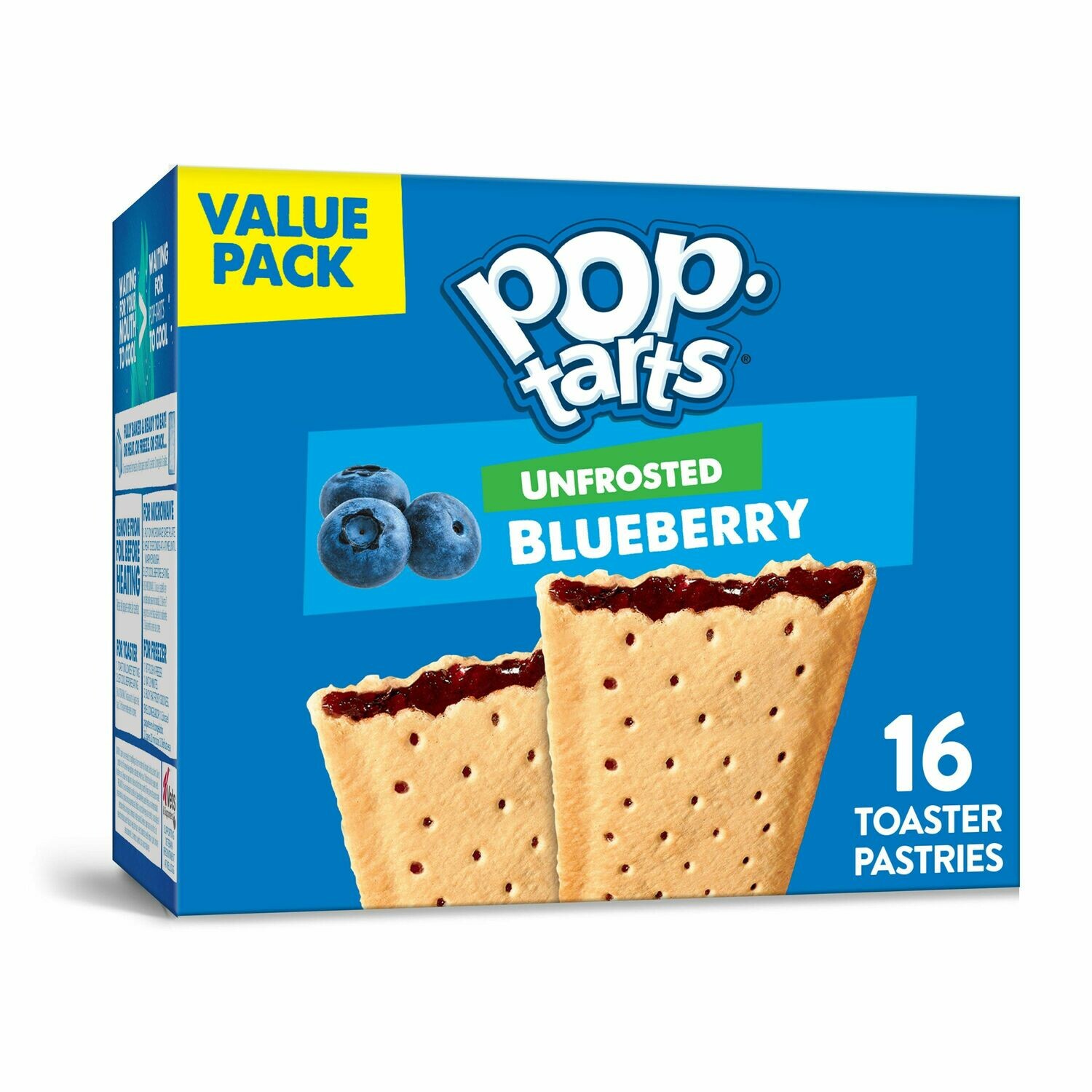 Pop Tarts 16ct Value Pack Unfrosted Blueberry