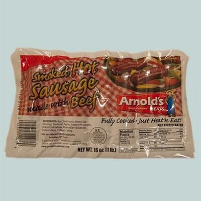 Arnold's Sausages - Hot Beef (no pork)