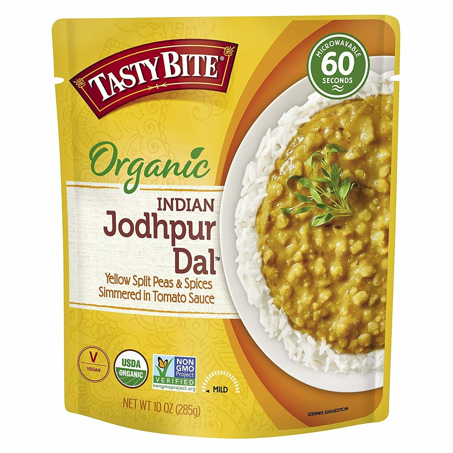 Tasty Bite Indian Microwave Pouches Jodhpur Dal (now called Split Pea Turmeric Curry)