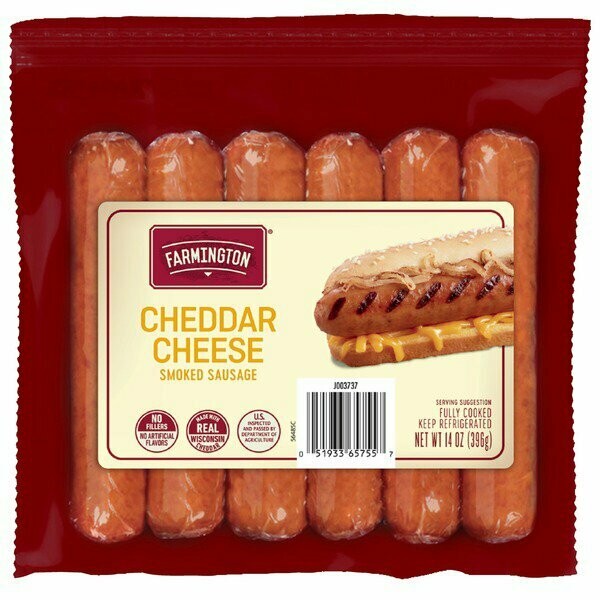 Farmington Sausage 6ct - Cheddar Cheese