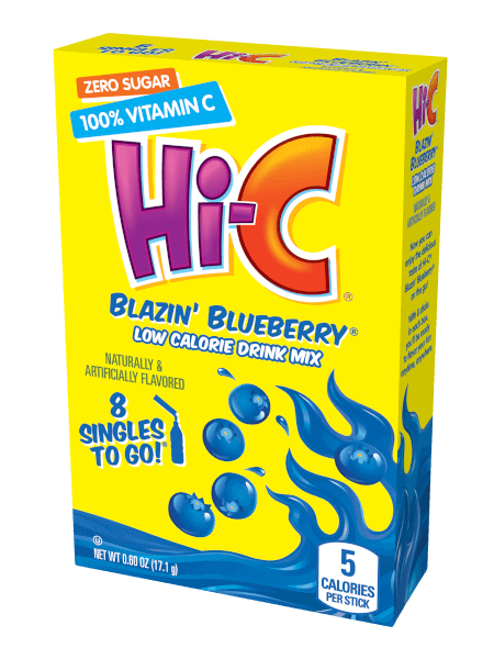 Hi-C Singles-to-Go (add to 16.9oz water)     Blazin&#39; Blueberry
