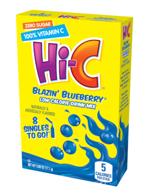 Hi-C Singles-to-Go (add to 16.9oz water) Blazin' Blueberry