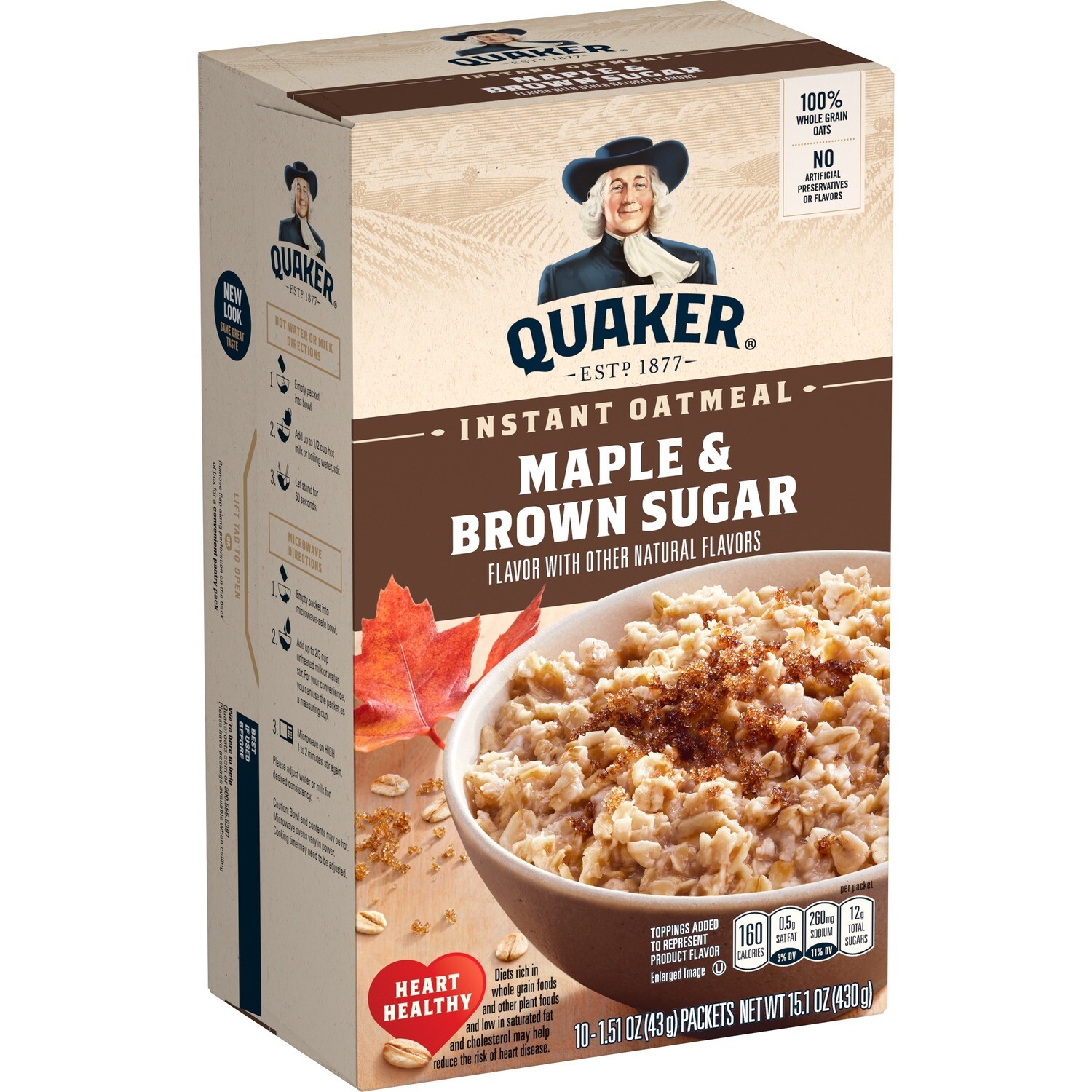 Quaker Instant Oatmeal     Maple & Brown Sugar 8ct