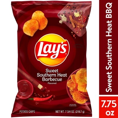 Lays Potato Chips     Sweet Southern Heat BBQ