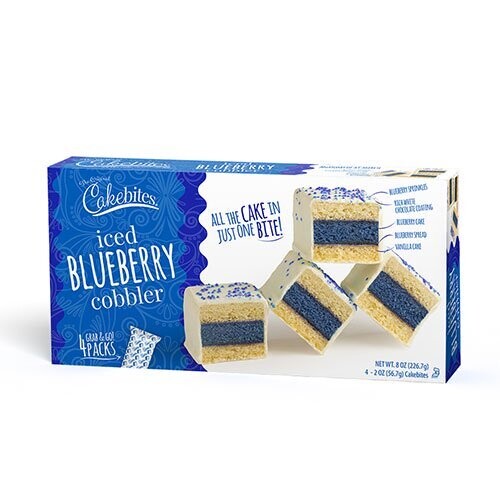Cakebites Iced Blueberry Cobbler Cakes