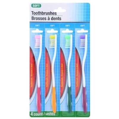 Soft Bristle Toothbrush 4ct