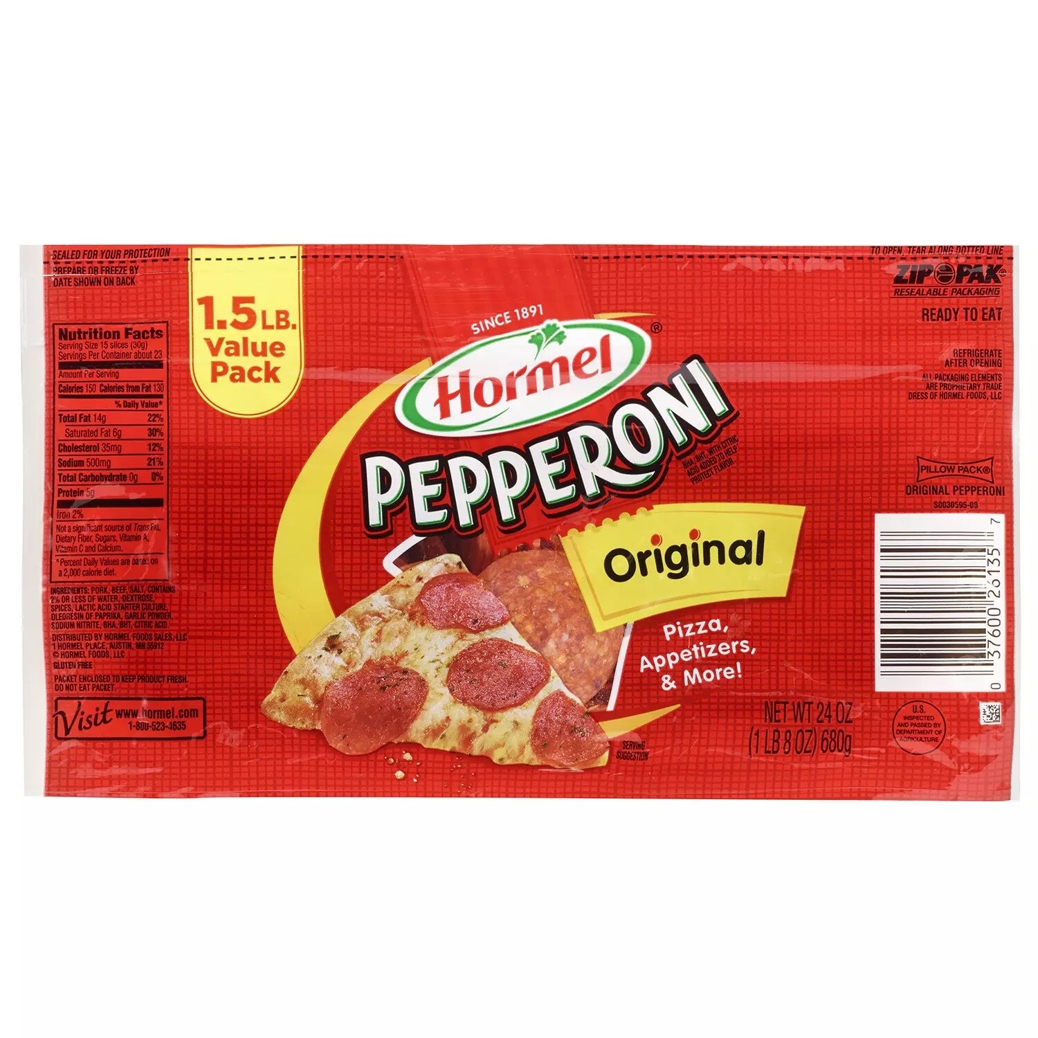 Hormel Sliced Pepperoni Club Pack
