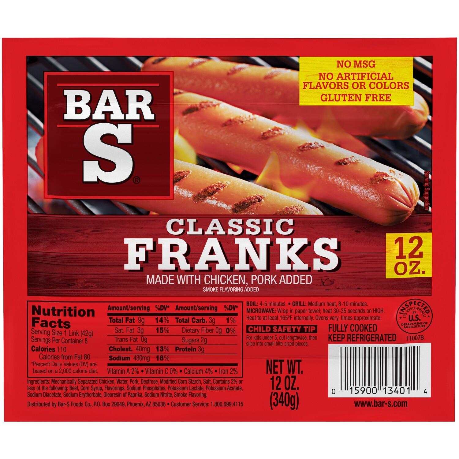 Bar S Hot Dogs Classic Franks