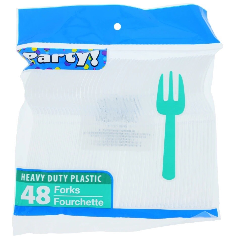 Heavy Duty Plastic Forks 48ct