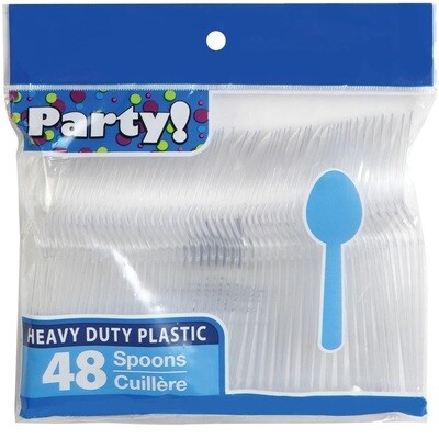 Heavy Duty Plastic Spoons 48ct