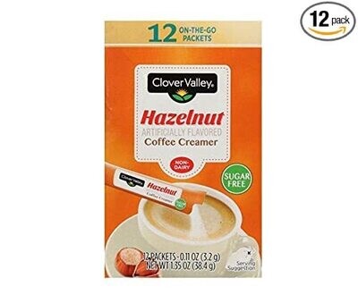 Clover Valley Coffee Creamer Sticks 12ct - Hazelnut