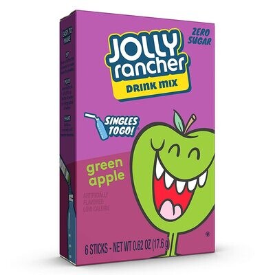 Jolly Rancher 6ct - (add to 16.9oz water) Green Apple