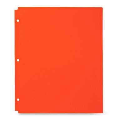 Plastic 2-Pocket File Folders (no metal components)