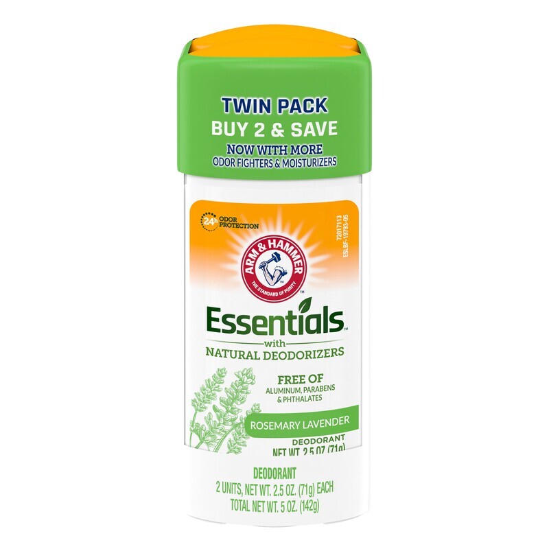 Arm &amp; Hammer Essentials Deodorant     Rosemary Lavender 2.5oz Twin Pack